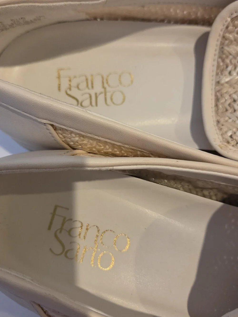Franco Sarto Lug Sole Loafers shoes size 8.5 Carolynn Tassel Raffia espadrilles